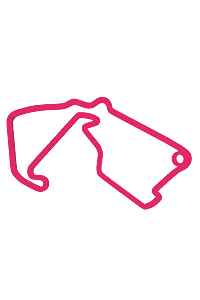 OEM Μπρελόκ, "FORMULA 1 SILVERSTONE", 31Χ50 χιλ. ροζ βατόμουρο