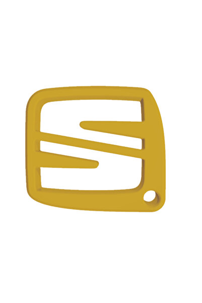 OEM Μπρελόκ, "SEAT", 35X40 χιλ. χρυσό