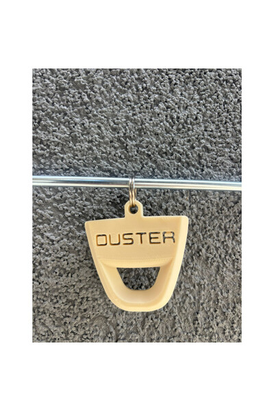 OEM Breloc chei, "DACIA DUSTER", 52X 50 mm alb ivory