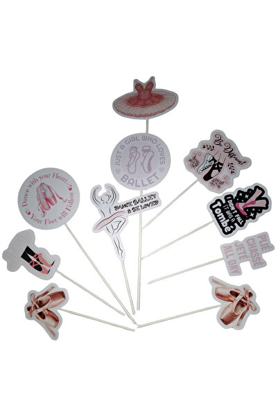 OEM Decoratiune topper tort carton, tematica pasionati de balet (ballet lover...