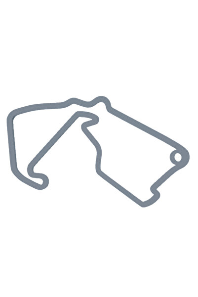 OEM Μπρελόκ, "FORMULA 1 SILVERSTONE", 31Χ50 χιλ. ασημί