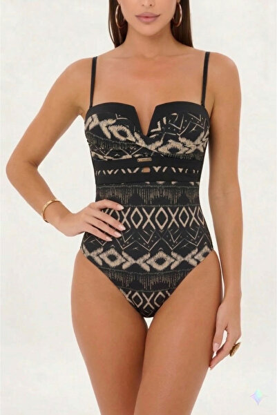 embody Women's one piece swimsuit with modelling effect, Luv y9101 XOXO black...