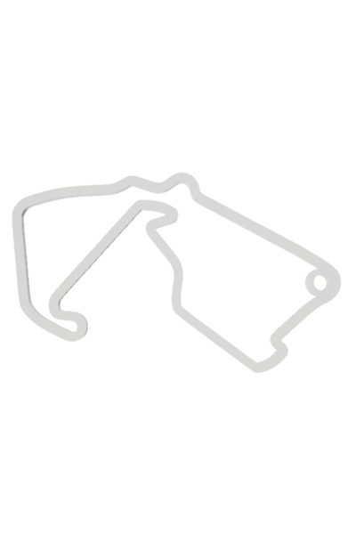 OEM Μπρελόκ, "φόρμουλα 1 σίλβερστοουν ", 31x 50 χιλ. ιβουάρ λευκό