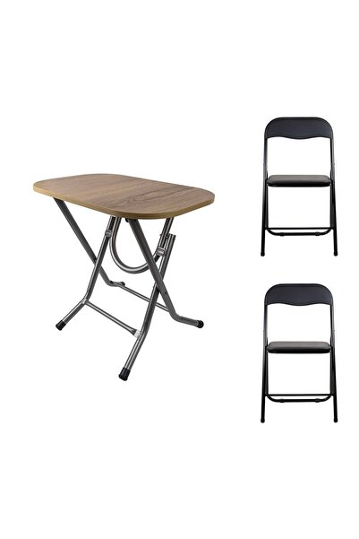 FOXMAG24 Masă pliabilă cu blat din MDF, dimensiuni 40x60x58 cm plus 2 x scaun...