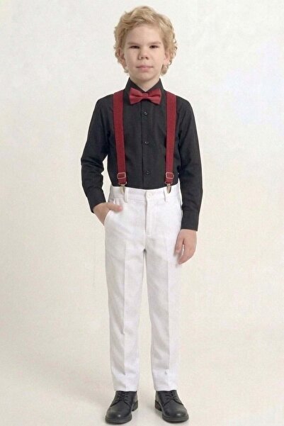 s.t. sebat tekstil April 23Rd Children's Day White Gabardine Pants Boys' Set ...