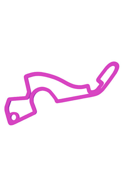 OEM Μπρελόκ, "φόρμουλα 1 σότσι", 33x 60 χιλ., ανοιχτό μωβ.