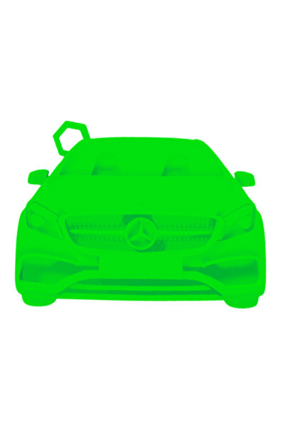 OEM Μπρελόκ, "MERCEDES", 46X60 χιλ. πράσινο