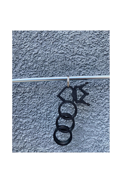 OEM Breloc chei, "AUDI", 41 X 80 mm negru