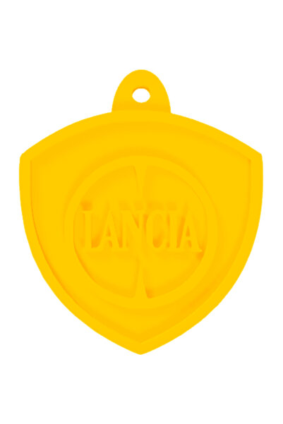 OEM Μπρελόκ, "LANCIA", 47Χ 40 χιλ. κίτρινο