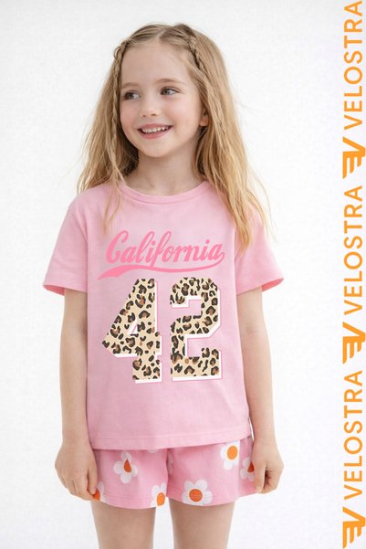 Velostra Tricou din bumbac pieptănat, confortabil, cu imprimeu California, pe...