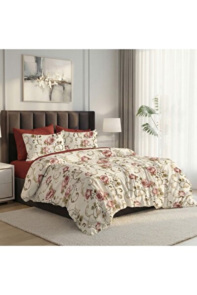 Pucioasa Σετ παπλωματοθήκης διπλό εκλεκτό 6 τεμαχίων, Τριαντάφυλλα