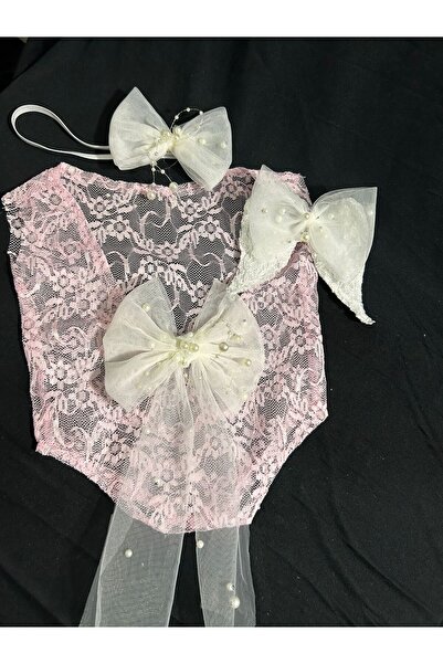bba new trend 3-Piece, Lace Piece Baby Bodysuit Photo Shoot Stylish Lace Piec...