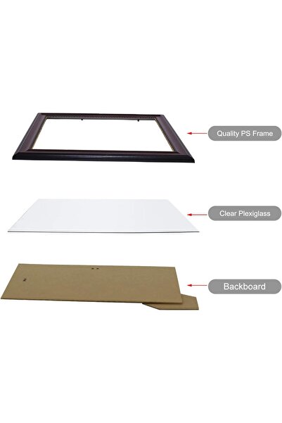 GraduationMall إطار شهادة A4، أكريليك المقاوم للأشعة فوق البنفسجية، بلون الما...