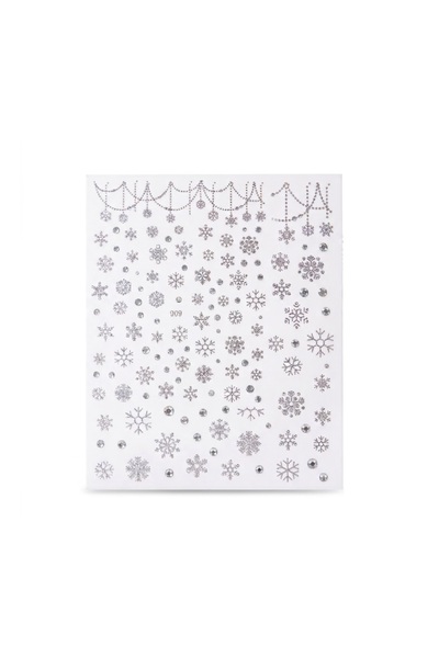SELA Sticker Unghii motive iarna,Craciun Sela, JO-909 argintiu