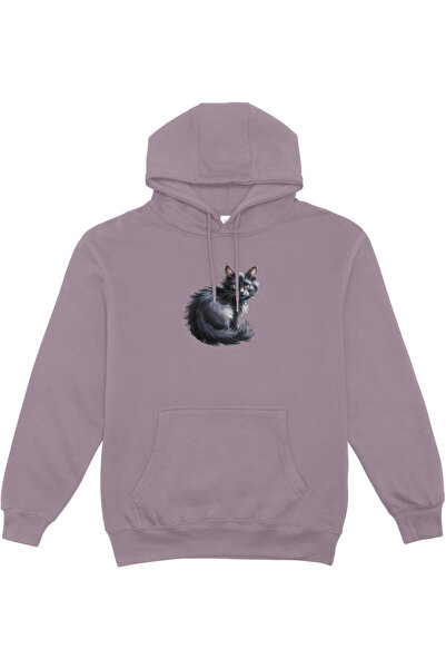 HoinarClothing Women's 80% Cotton oversized sweatshirt with cat