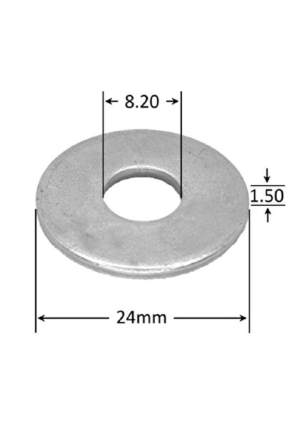 seda Special Flat Washer M8x24x1.5 DIN 522 - 250pcs/box