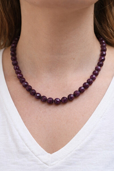 best bioenerji taş terapi Ruby Natural Gemstone Pendant – Aaa Quality .8 mm ❤️