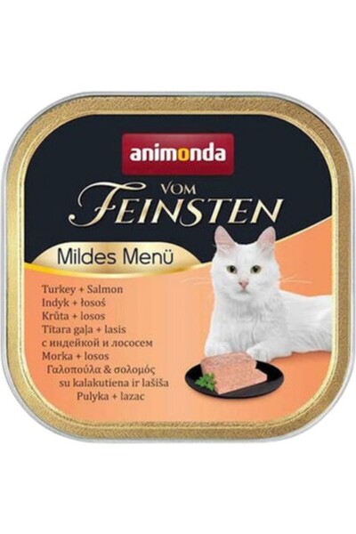 Animonda Vom Feinsten Hindili ve Somonlu Kısırlaştırılmış Kedi Konservesi 100 G