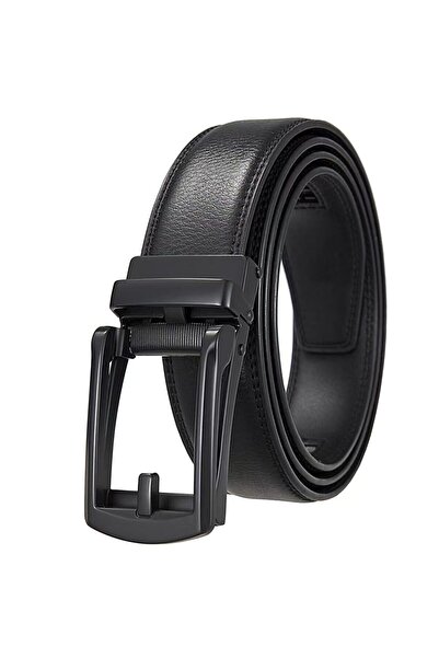 BELTU Men's Classic Leather Belt Durable Comfortable Genuine Leather – Black