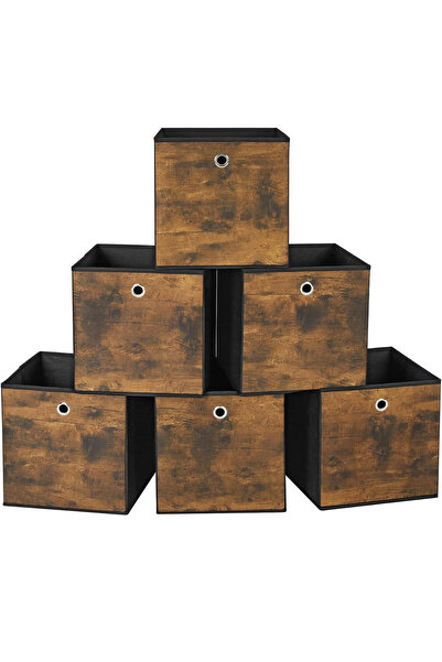 SONGMICS Storage Boxes Set of 6, Foldable with Handles, Oxford Material, 30x3...