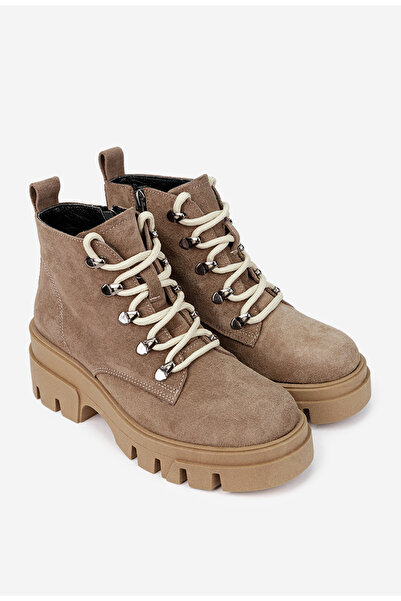 Dasha NUR women's taupe Leather boots