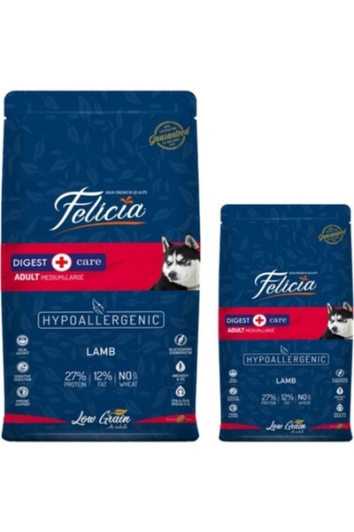 Felicia Az Tahıllı Yetişkin Kuzulu Orta Büyük Irk Hypoallergenic Köpek Maması...