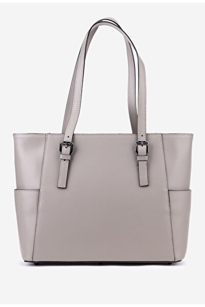 Dasha Women's taupe Leather bag with adjustable handles