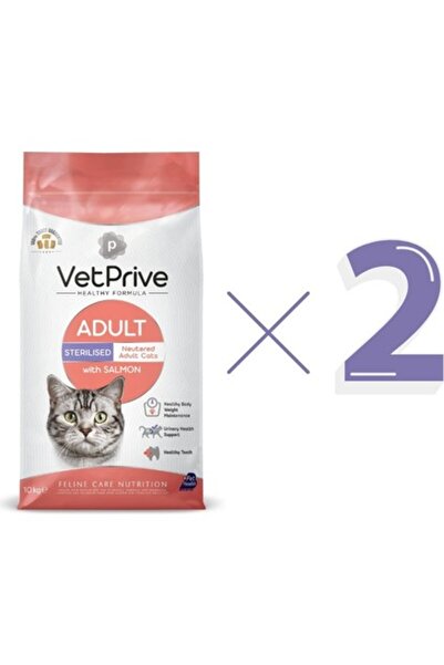 Bonnie Vet Prive Kısırlaştırılmış Kedi Maması Somonlu 10 kg x 2 Adet