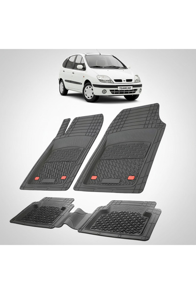 TEAMCAR Πατάκια δαπέδου συμβατά με Renault Scenic I 2 MPV 2000-2003 |   Μαύρο
