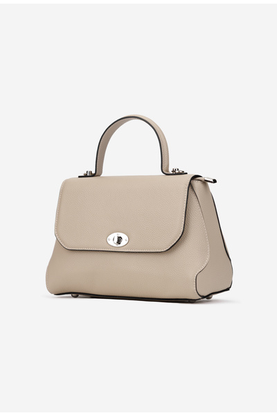 Dasha Beige textured Leather women's purse