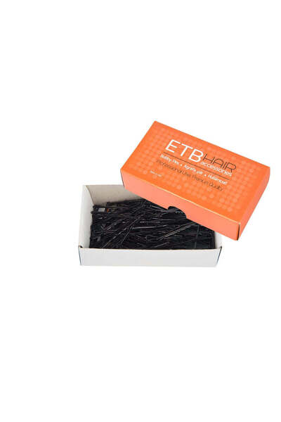ETB HAIR Professional Hair Clips, Black, 5 cm, 200 g – High Precision Fixatio...