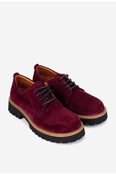 Dasha NUR women's Leather made of burgundy suede