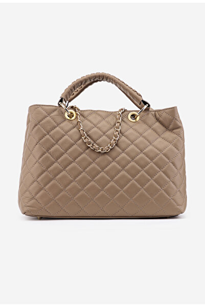 Dasha Women's taupe bag made of natural Leather Milona