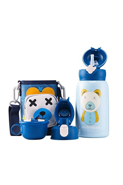 Beddybear Children's Thermos with Cover, Straw and Cup, BeddyBear, Bear, 630 ...