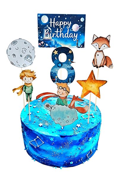 telaşe memuru زينة كعكة الأمير الصغير وفكرة عيد ميلاد الأمير الصغير لعمر 8 سن...