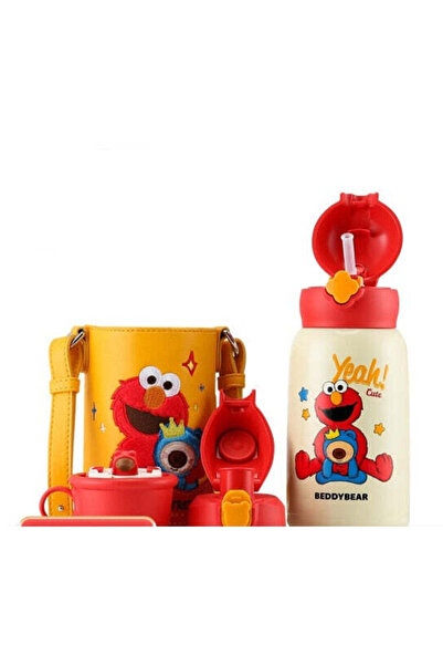 Beddybear Children's Thermos with Cover, Straw and Cup, BeddyBear, Sesame Str...