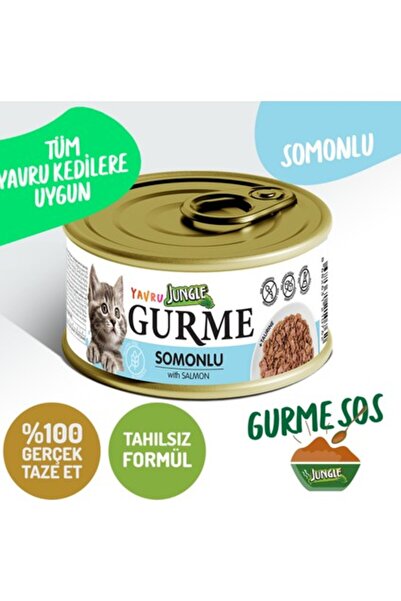 Jungle Gurme 85G Yavru Somonlu Kedi Konserve
