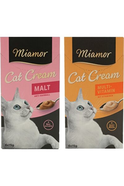 Miamor Cat Cream Multi-Vitamin (6X15 G) + Cat Cream Malt (6X15 G)