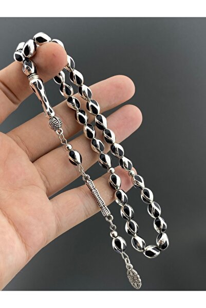 Tesbih Store Mineli Kafesli Metal Tesbih Gümüş Kaplama Premıum Seri