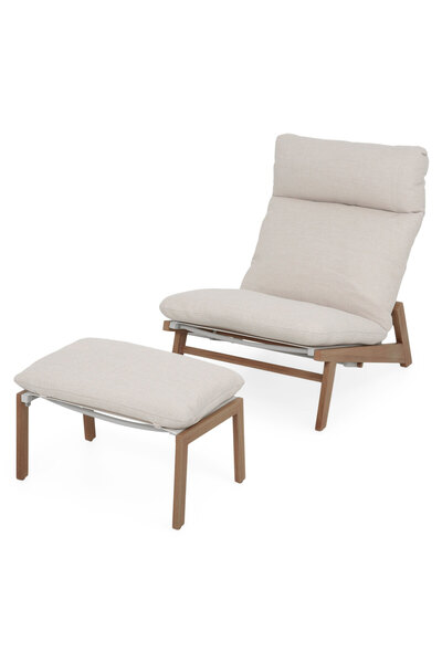 Maison Mex ODENSE garden/terrace armchair set with adjustable backrest and st...