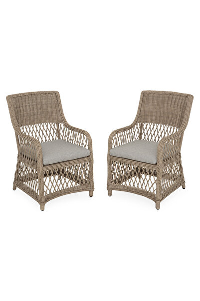 Maison Mex Set of 2 garden/terrace dining armchairs COSETTE L.59 l.71 H.97 na...