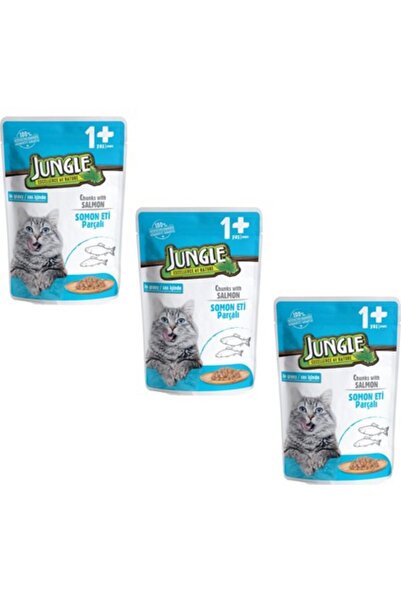 Pouch Gravy Soslu Somonlu Yaş Kedi Maması 100 gr x 3