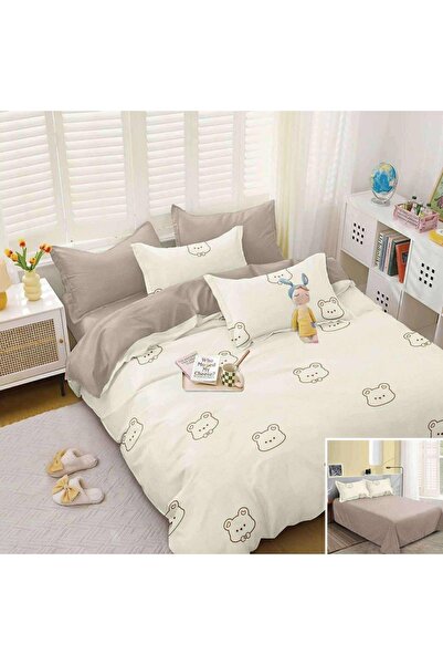 OEM Bed linen, 2 people, satin cotton, 4 pieces, with print, LSN4681