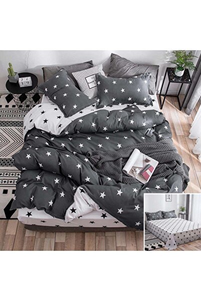 OEM Bed linen, 2 people, satin cotton, 4 pieces, with print, LSN4599