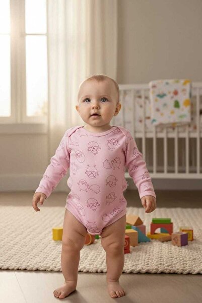 Babytoo زي ديزينجول بادي للفتيات بنمط صيصان، مناسب لعمر 3/6/9 أشهر، باللون ال...