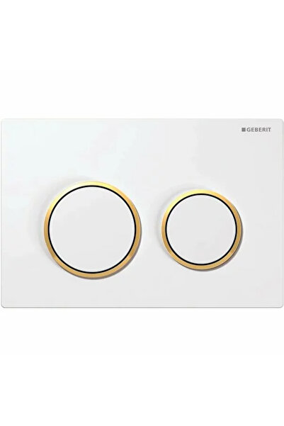 Geberit Clapeta de actionare Omega20 alb/inele aurii