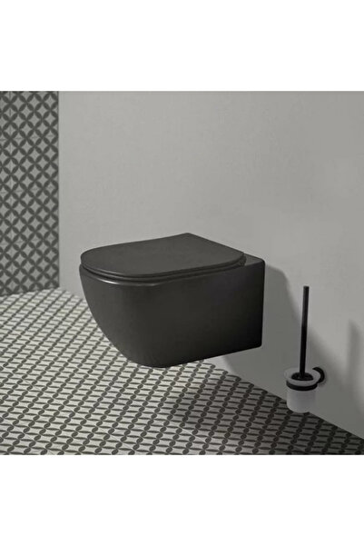 İdeal Standard Capac WC soft-close negru Tesi oval