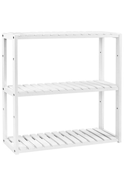 SONGMICS Bamboo storage rack, 3 shelves, for kitchen or bathroom, 60x15x54 cm...