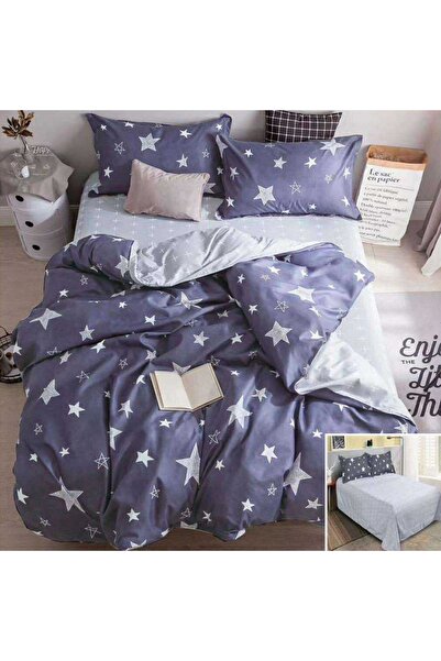 OEM Bed linen, 2 people, satin cotton, 4 pieces, with print, LSN4087