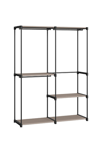 SONGMICS Dulap cu 3 compartimente, bare pentru umerașe și rafturi, cadru meta...